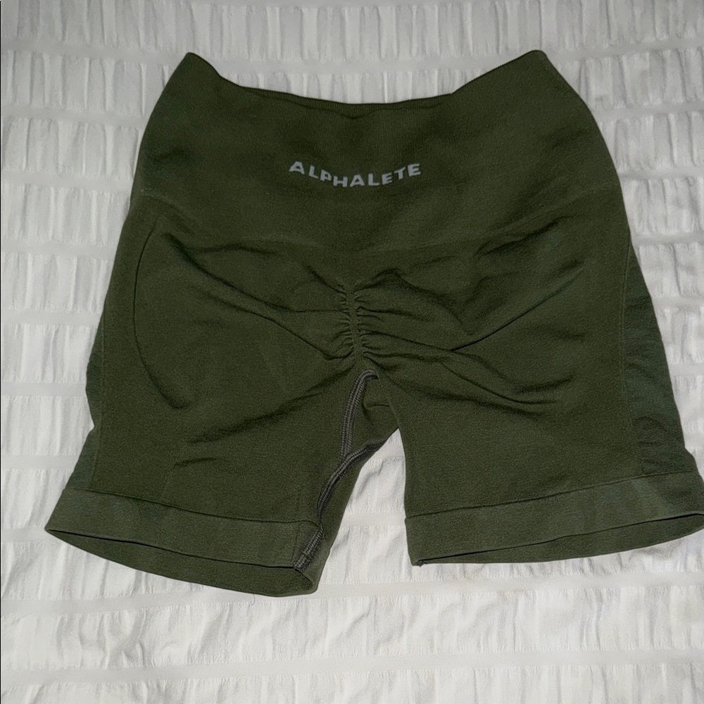 Alphalete Women's Noble Green 5” Bike Shorts